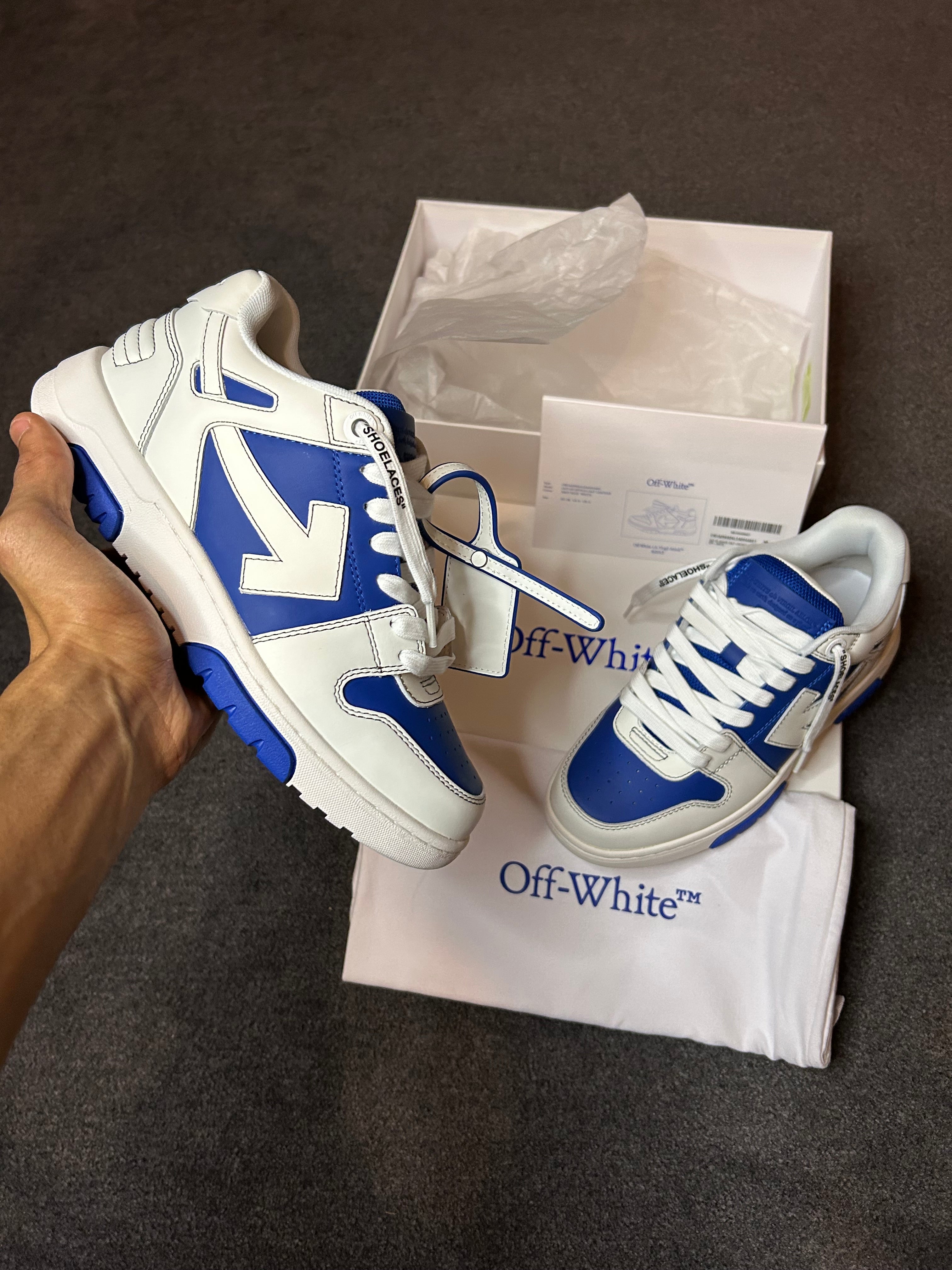 off white ooo sneakers blue