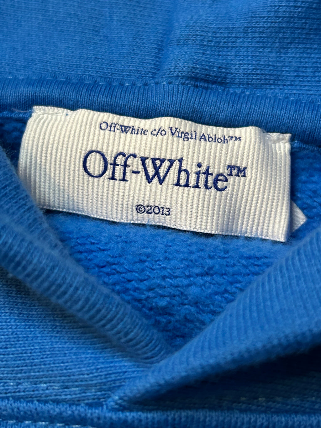 Off-white Hoodie special edition summer 23` Ibiza "cant wait" in Teal blue BNWT