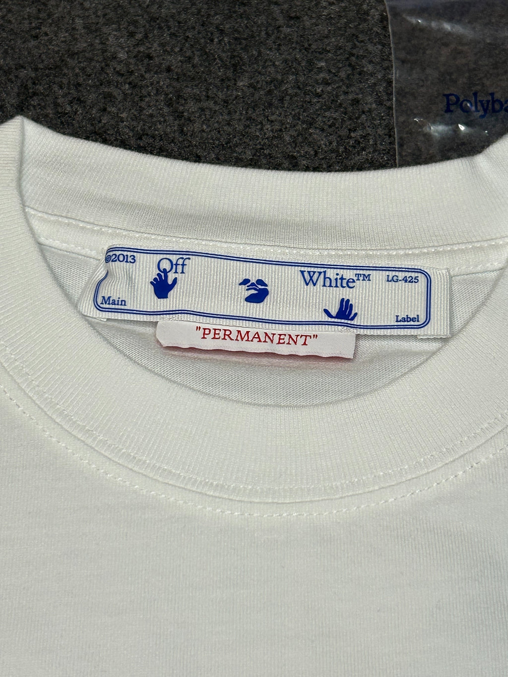 Off-white OW logo slim short sleeve T-shirt white/black size XXS BNWT