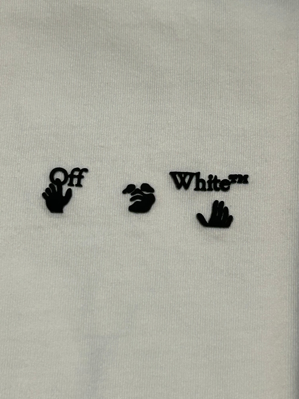 Off-white OW logo slim short sleeve T-shirt white/black size XXS BNWT