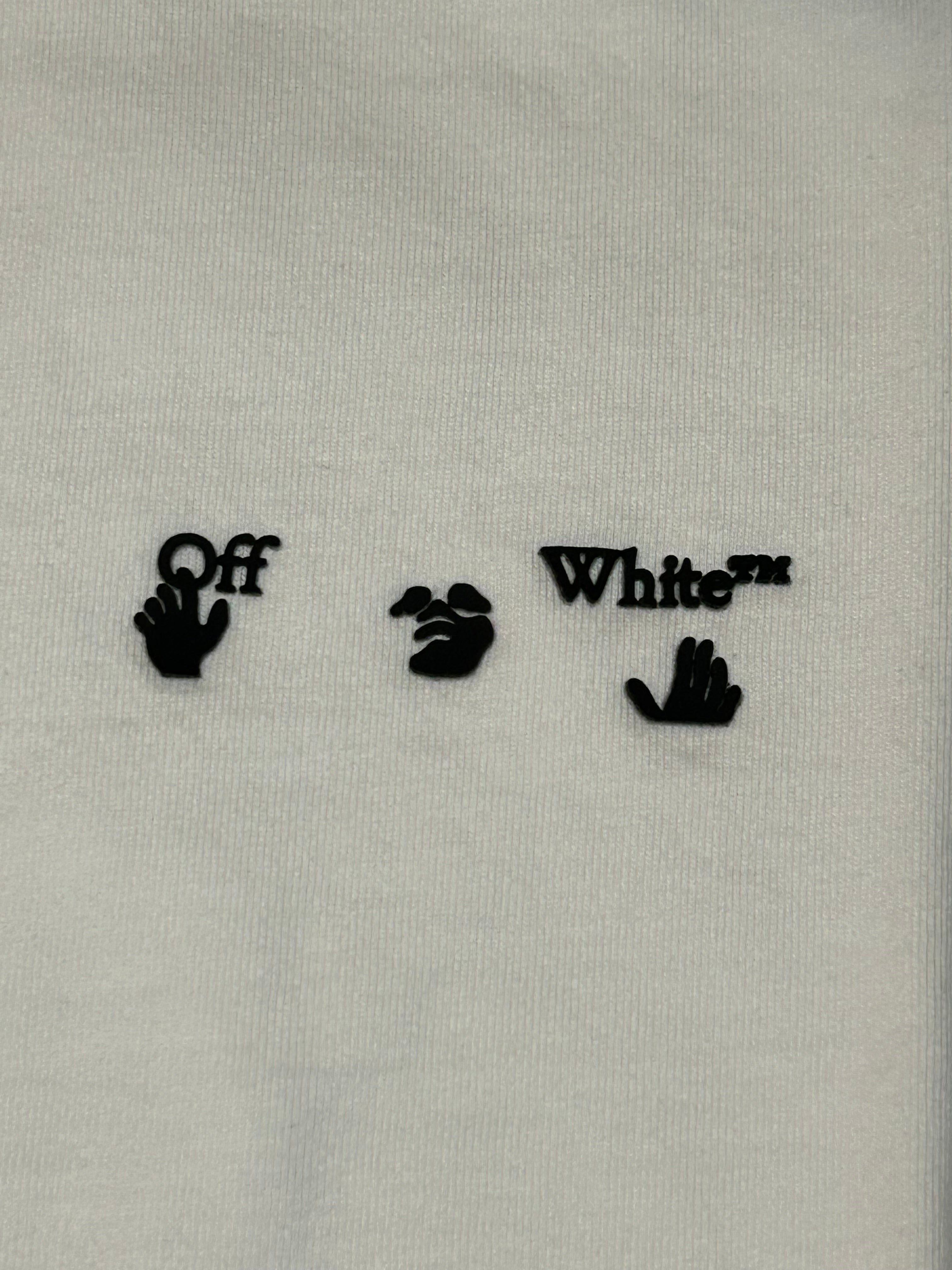 Off-white OW logo slim short sleeve T-shirt white/black size XXS BNWT